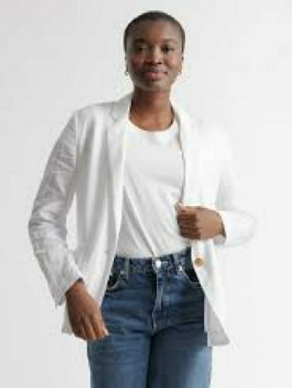Quince Women's 100% European Linen Structured Blazer Sz Medium NWOT A37